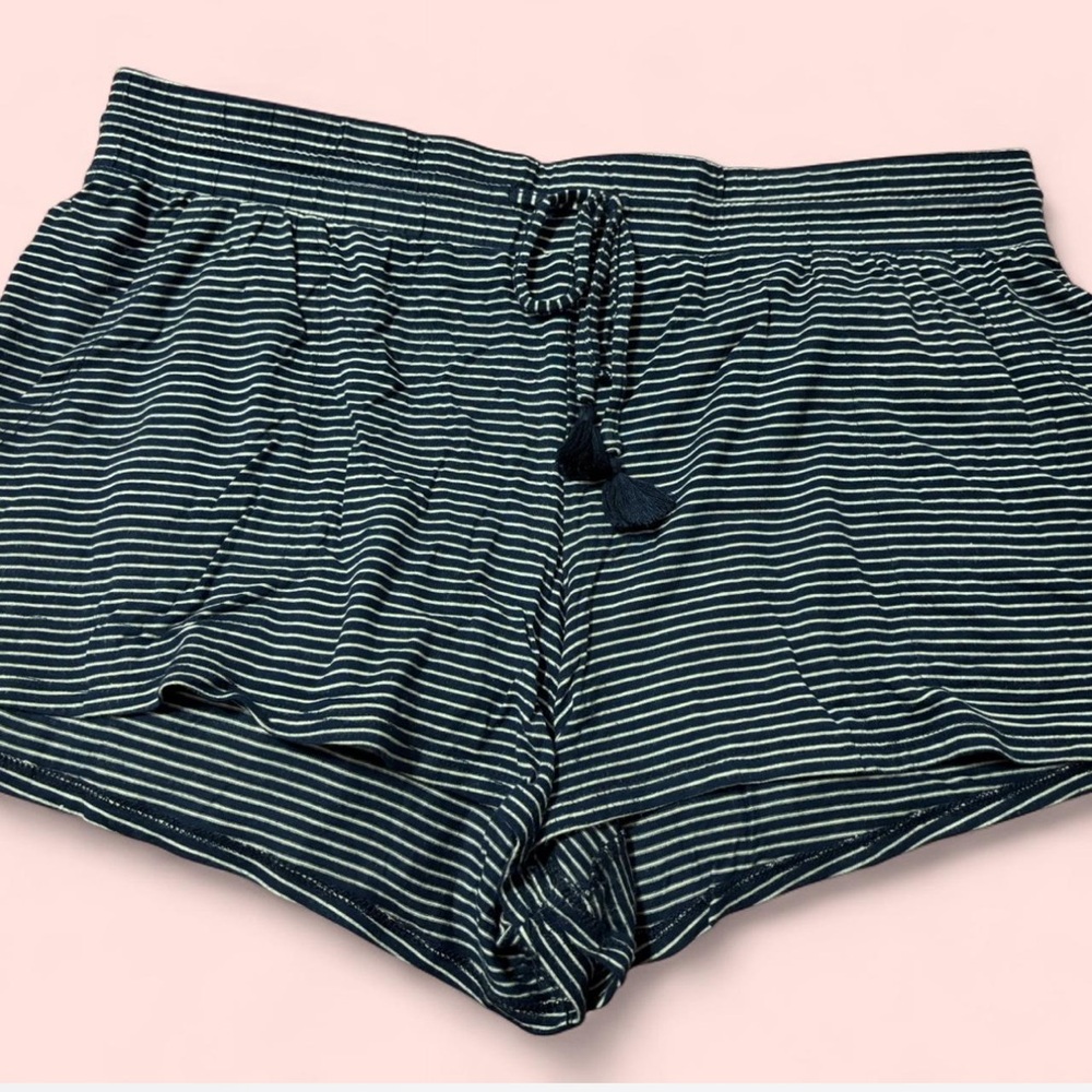 Striped Navy and White Shorts